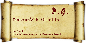 Moszurák Gizella névjegykártya
